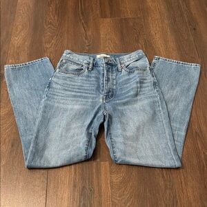 Madewell Slim Demi Boot Light Blue Denim Jeans